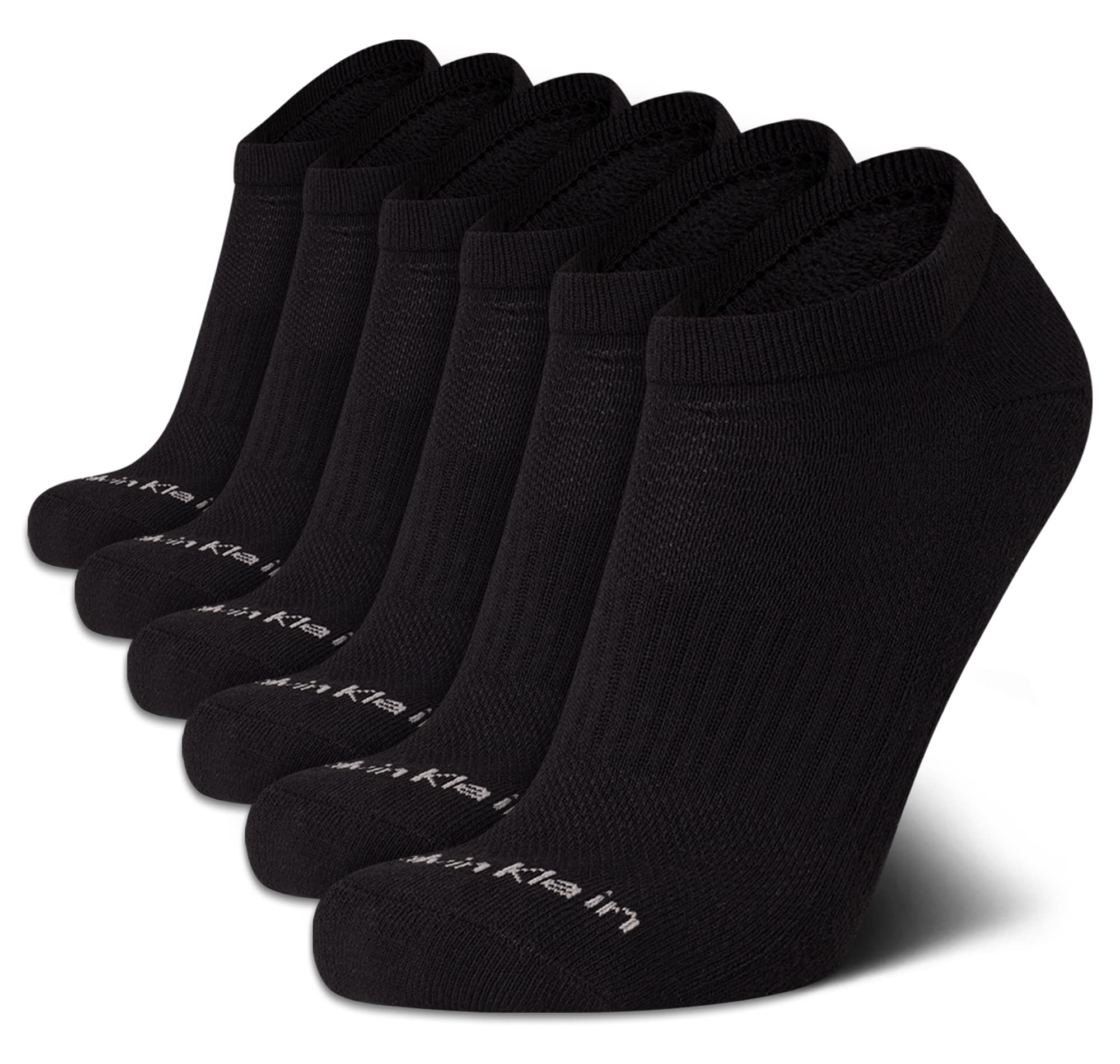 Calvin Klein Men's Socks - No Show Ankle Socks (6 Pack), Size 7-12, Classic Black