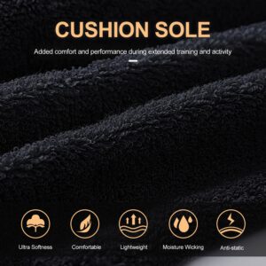 CS CELERSPORT Cushion No Show Tab Athletic Running Socks for Men and Women (6 Pairs),Small, Black