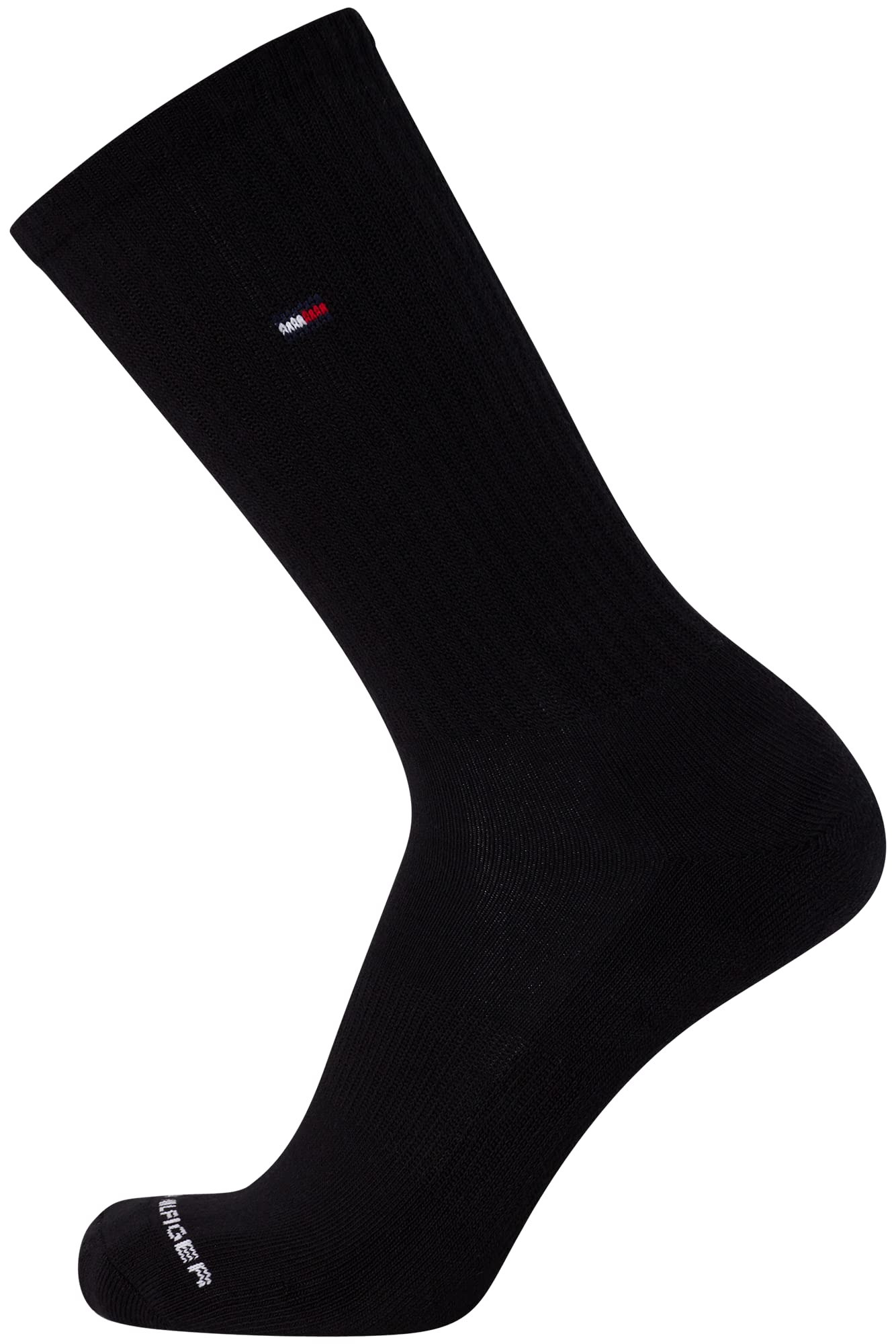 Tommy Hilfiger Men's Athletic Socks - Cushion Crew Socks (6 Pack), Size 7-12, Pure Black