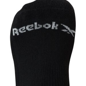 Reebok Men's Cushioned Comfort Athletic Performance High Crew Socks (5 Pack), Size 6-12.5, Classic Black