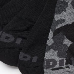 AND1 Men's Athletic Arch Compression Cushion Comfort Crew Socks (12 Pack), Size 6-12.5, Black Camo