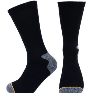 Foemo 6 Pairs of Performance Socks for Men - Versatile and Supportive, with Reinforced Heel and Toe (Black)