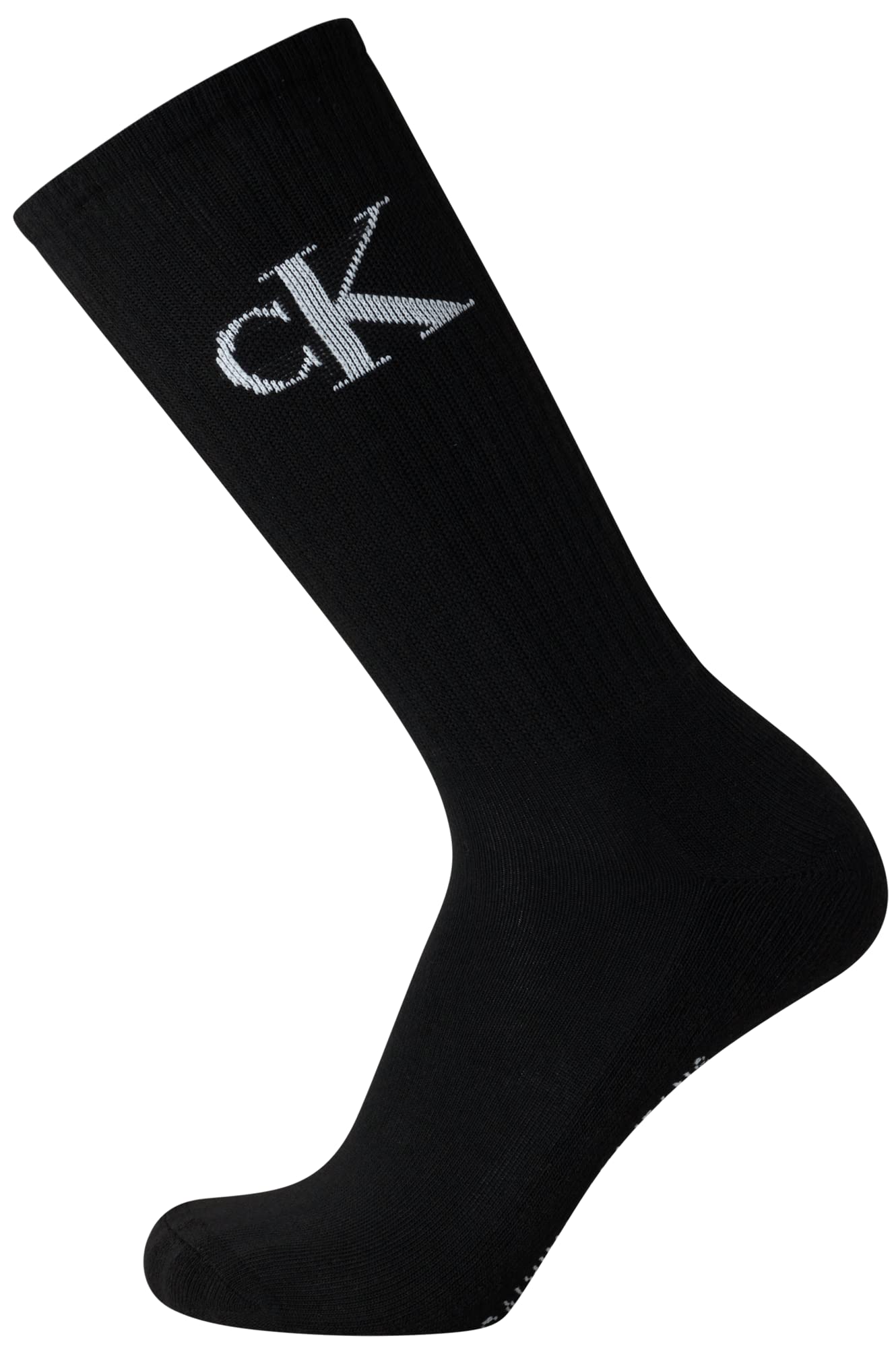 Calvin Klein Men's Athletic Socks - Cushion Crew Socks (10 Pack), Size 7-12, Black Light Grey Logo