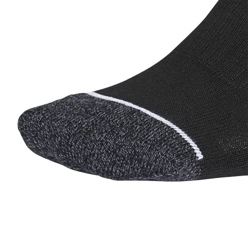 adidas Men's 3-Stripe Crew Socks (3-Pair), Black/White/Onix Grey, Large