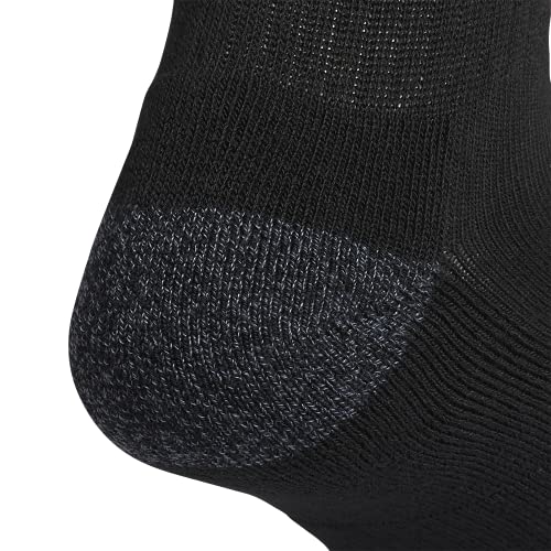 adidas Men's 3-Stripe Crew Socks (3-Pair), Black/White/Onix Grey, Large