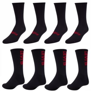 Levi's Mens Socks 8 Pairs Crew Low Cut No Show Quarter Ankle Socks for Men Premium Athletic Men's Socks Size 9-20