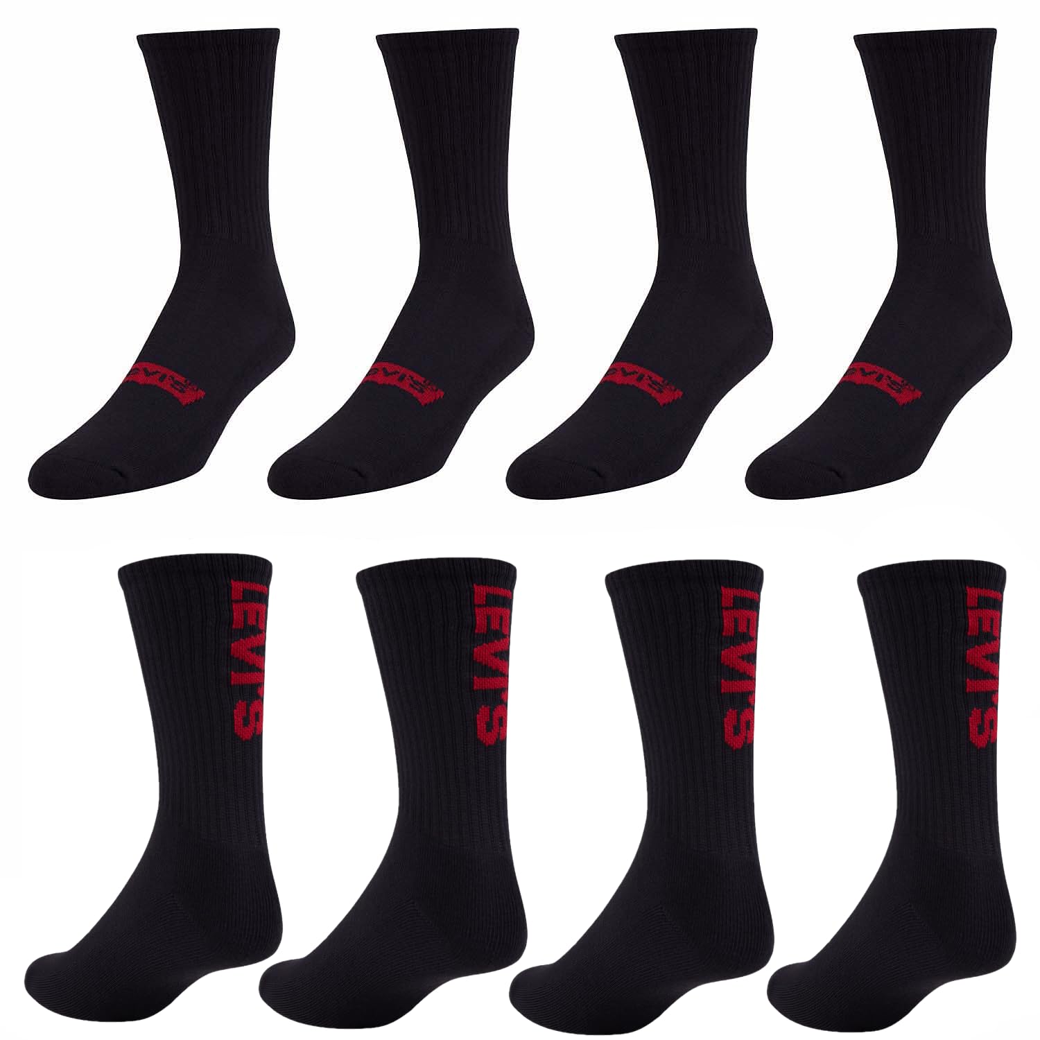 Levi's Mens Socks 8 Pairs Crew Low Cut No Show Quarter Ankle Socks for Men Premium Athletic Men's Socks Size 9-20