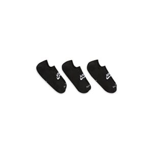 Nike Everyday Plus Cushioned Footie Socks Black | White Large