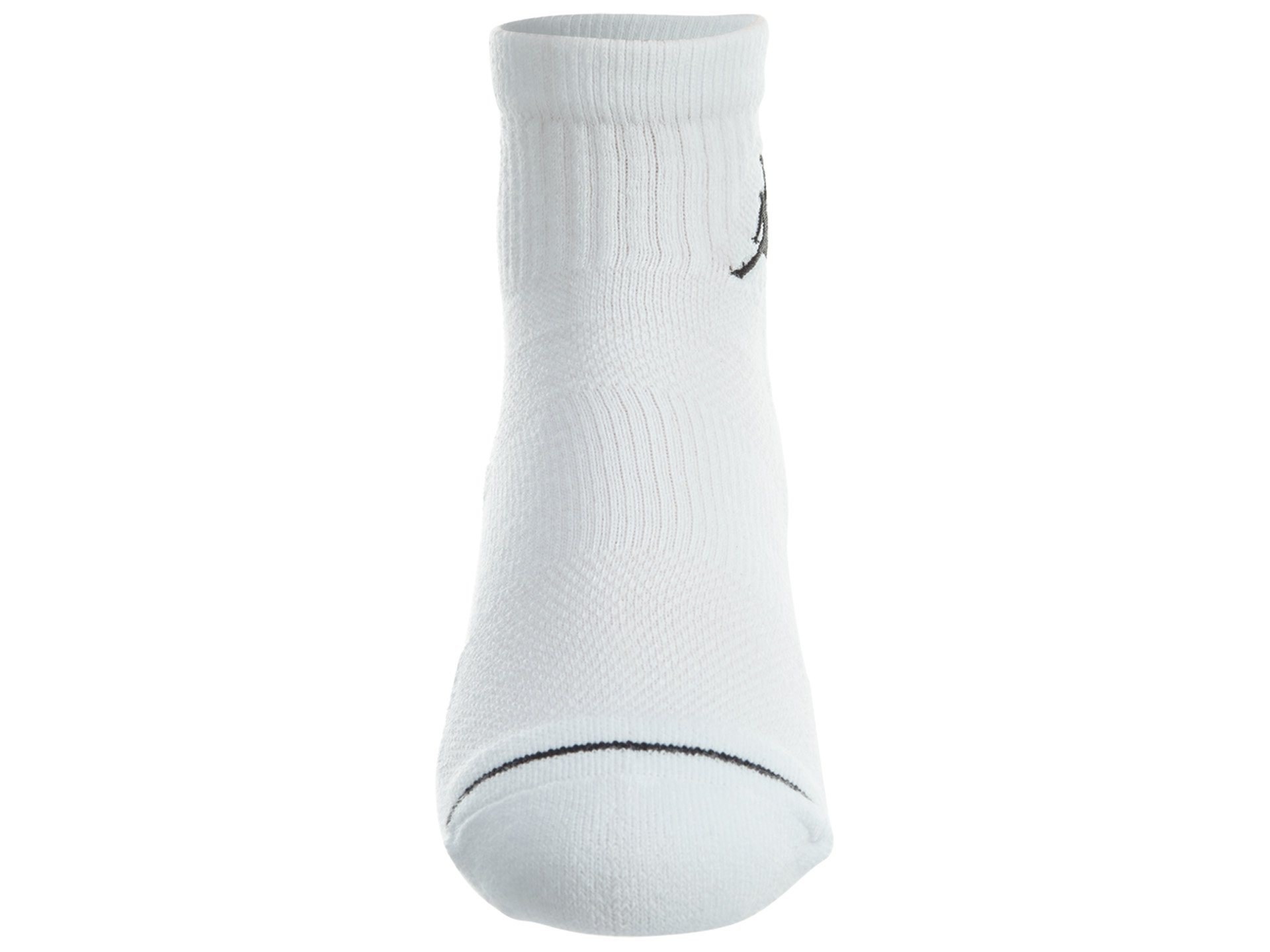 Jordan Nike Unisex Jumpman High-Intensity Quarter Sock (3 Pair) White/White/White/Black Large (Men's 8-12)