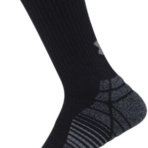 Under Armour Adult Elevated Performance Crew Socks, 3-Pairs, Black, Large