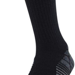 Under Armour Adult Elevated Performance Crew Socks, 3-Pairs, Black, Large