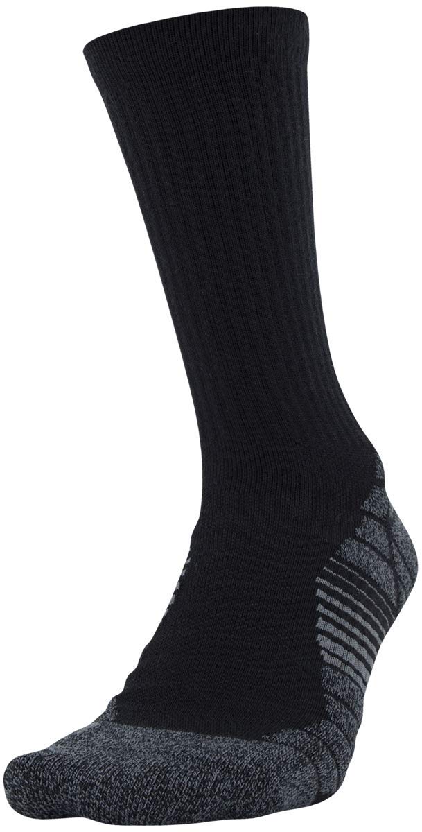 Under Armour Adult Elevated Performance Crew Socks, 3-Pairs, Black, Large