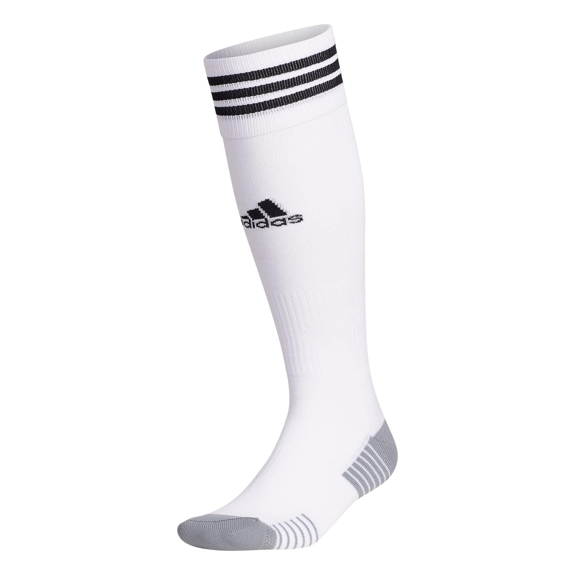 adidas Copa Zone Cushion 4 Soccer Socks (1-Pair) for Men, Women, Boys and Girls, White/Black, Medium