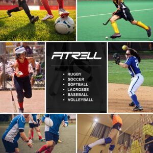 FITRELL 2 Pack Baseball Socks Soccer Softball Socks for Kids Youth Men & Women Over-the-Calf Knee High Socks, Black, Small