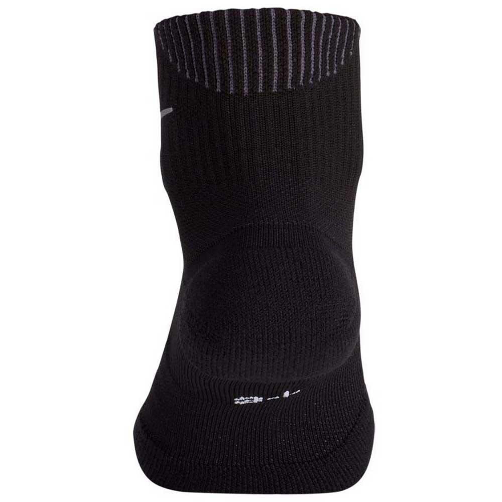 NIKE Spark Cushion Ankle Socks, Black/Reflective, 4-5.5