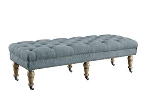 linon traditional bench in gray