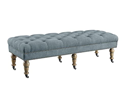 Linon Traditional Bench in Gray