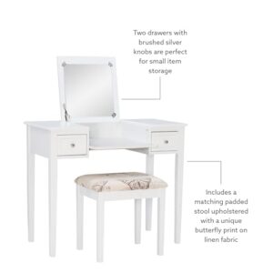 Linon Vanity Set White