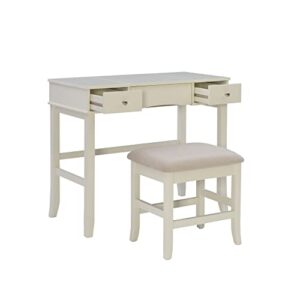 Linon Set, Cream Jackson Vanity, 30" x 36" x 18",