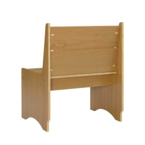 Linon Delk Pine Wood Small Back Rest Bench in Honey