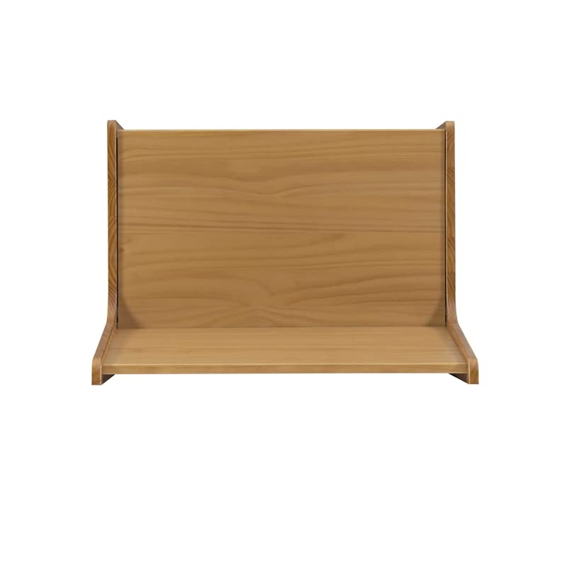 Linon Delk Pine Wood Small Back Rest Bench in Honey