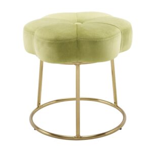 linon seraphina accent vanity stool, green