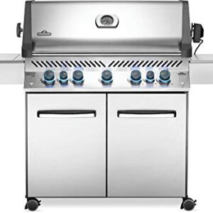 Napoleon P665RSIBPSS Prestige RSIB Propane Gas Grill, 665 sq. in + Infrared Side and Rear Burner, Stainless Steel