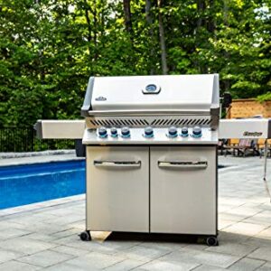 Napoleon P665RSIBPSS Prestige RSIB Propane Gas Grill, 665 sq. in + Infrared Side and Rear Burner, Stainless Steel