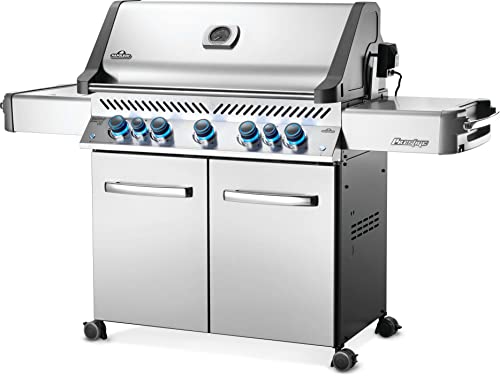 Napoleon P665RSIBPSS Prestige RSIB Propane Gas Grill, 665 sq. in + Infrared Side and Rear Burner, Stainless Steel