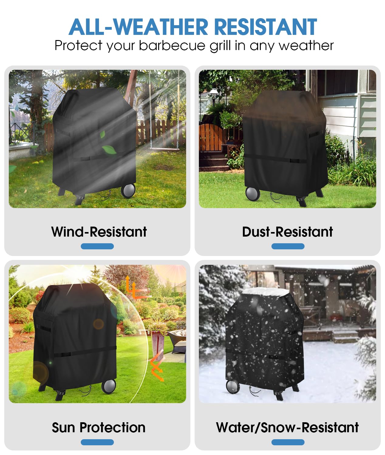 Rilime Grill Cover for Ninja Woodfire Outdoor Grills and Stand,Water-Resistant Outdoor Wood fire Cover for Ninja OG701 Grill Smoker (Cover Only)