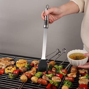 Grill Tools Set,Stainless Steel Grill Set for Men, 6pc BBQ Tools Grilling Accessories Kit with Spatula,Fork,Knife,Brush,Tongs & Carry Bag Grill Utensils Set for Outdoor Grill