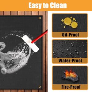 TOHONFOO 70 x 48 in Under Grill Mat for Outdoor Grill - Fireproof Bbq Mats for Grilling to Protect The Deck, Patio, Pavers - Easy to Clean Indoor Fireplace Mat - 0.6mm