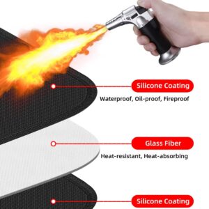 TOHONFOO 24" x 31" Grill Mat Fireproof for Outdoor Grill Protecting Prep Barbecue Table - Heat Resistant BBQ Tabletop Grilling Griddle Pad, Easy to Clean & Storage - Waterproof & Foldable, 1.2mm