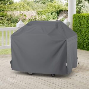 Unicook Grill Cover for Outdoor Grill, 60 Inch BBQ Cover, Heavy Duty Waterproof, Fade Resistant, Weather Resistant, Anti-Rip, Gas Grill Cover Compatible with Weber, Char-Broil, Nexgrill, etc. Grey