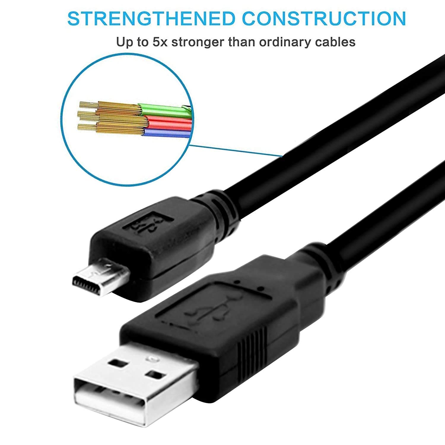 Replacement USB Camera Transfer Data Sync Charging Cable Cord for Nikon Coolpix B500, A300, A10, A100, L29, L31, L32, UC-e16 UC-E23, UC-E17, Nikon Camera SLR DSLR D3300 D750 D5300 D7200 D3200 & More