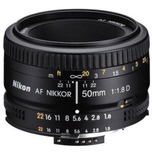 Nikon 2137 50mm f/1.8D Auto Focus Nikkor Lens for Nikon Digital SLR Cameras (Renewed)