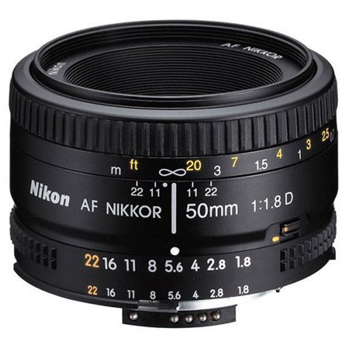 Nikon 2137 50mm f/1.8D Auto Focus Nikkor Lens for Nikon Digital SLR Cameras (Renewed)