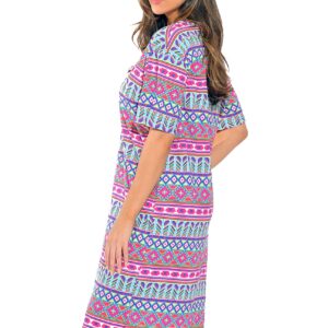 4360-R-10070-2X Just Love Short Sleeve Nightgown / Sleep Dress for Women / Sleepwear,Colorful Aztec,2X Plus