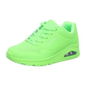 skechers women's uno-night shades sneaker, lime, 11