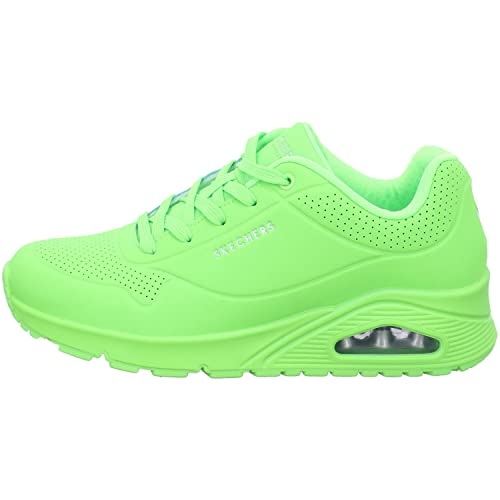 Skechers Women's Uno-Night Shades Sneaker, Lime, 11