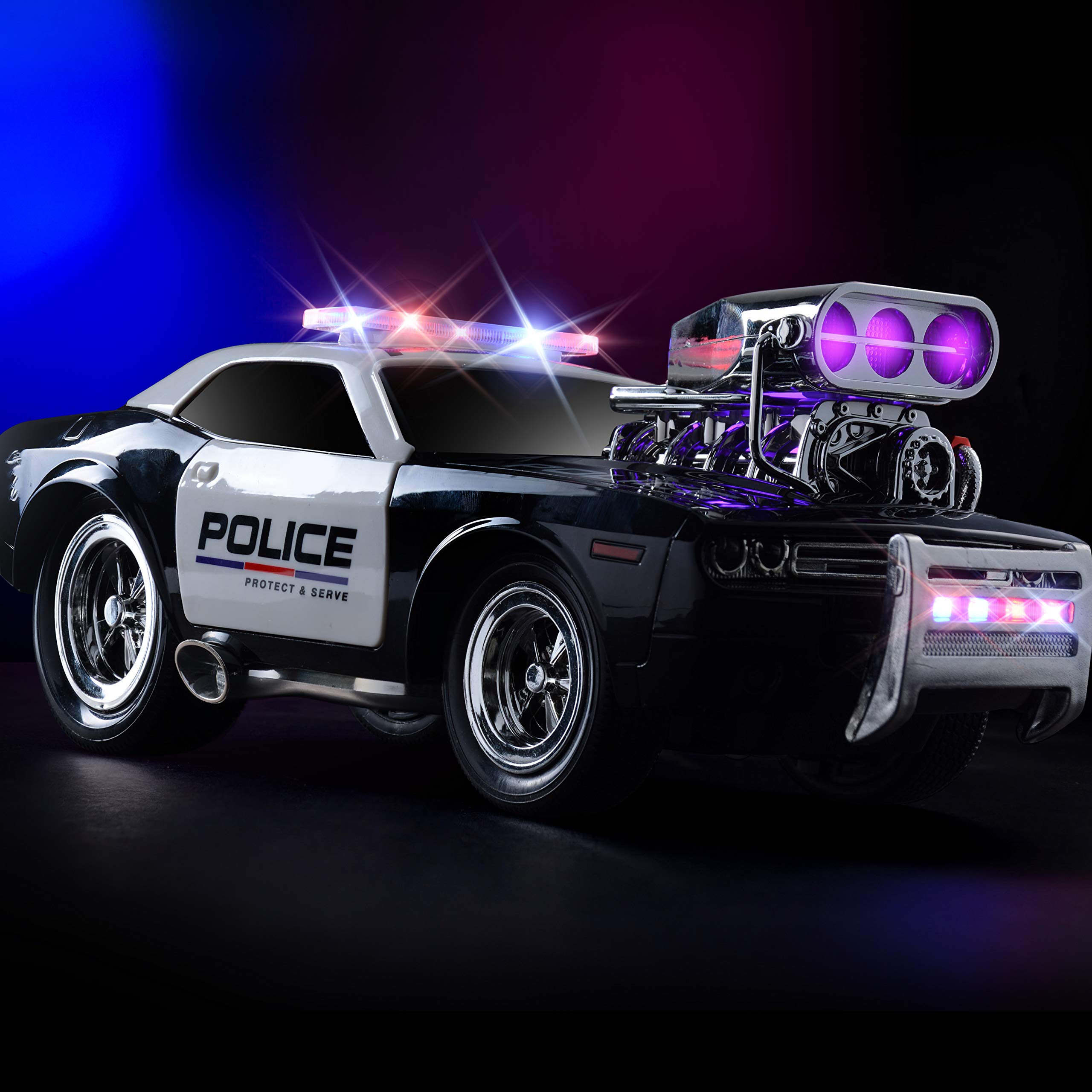 PREXTEX RC Police Car Remote Control Police Car RC Toys Radio Control Police Car Toys for Boys, Remote Control Car with Lights and Siren for 5 Year Old Boys and Up