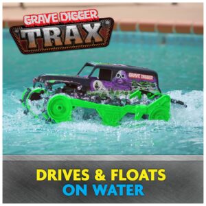 Monster Jam, Official Grave Digger Trax All-Terrain Remote Control Outdoor Vehicle, 1:15 Scale, Kids Toys for Boys and Girls Ages 4-6+