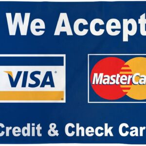 Visa Mastercard Flag 3x5ft Poly - Perfect for businesses, shops, stores message flags