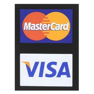 smarteshop mastercard/visa credit card vinyl decals stickers (pack of 4)