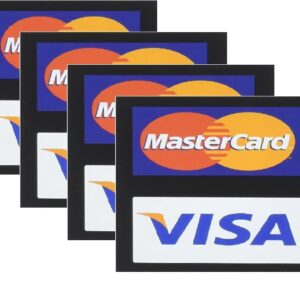 smartEshop MasterCard/Visa Credit Card Vinyl Decals Stickers (Pack of 4)