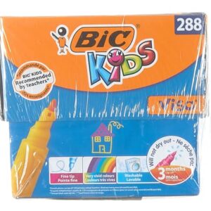 BIC Kids Visa Felt Pens - Assorted Colours, Classpack of 288