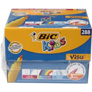 BIC Kids Visa Felt Pens - Assorted Colours, Classpack of 288