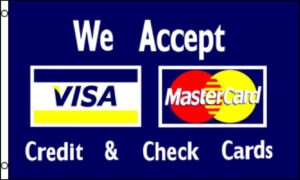 visa mastercard flag 3x5ft poly