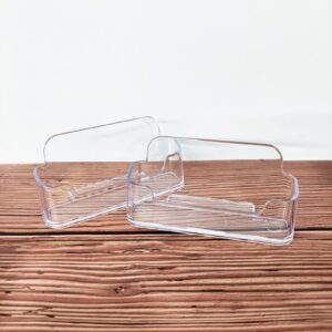 Acrylic Business Card Holder for Desk, Clear Plastic Business Cards Display Holders Stand, Fits 30-50 Business Cards