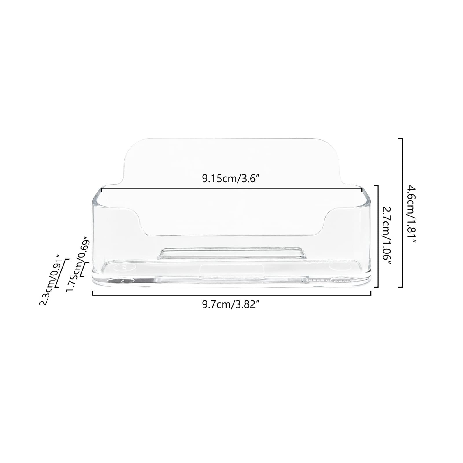 Acrylic Business Card Holder for Desk, Clear Plastic Business Cards Display Holders Stand, Fits 30-50 Business Cards